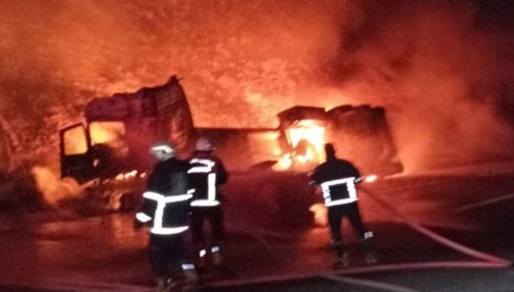 Şanlıurfa’da devrilen akaryakıt tankeri alev aldı – Güncel haberler
